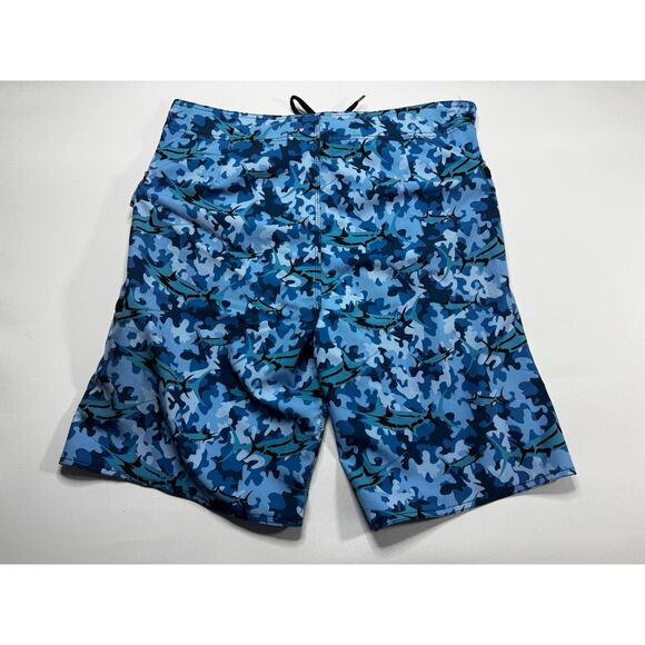 Tormenter Patriot Men's Blue Camouflage Performance Board Shorts - 36 (37x9.5) - Picture 3 of 4